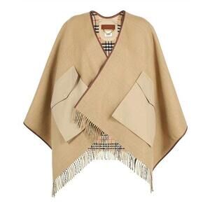 Burberry Vintage Check Pocket Jacquard Cape Archive Beige 8042303 72618873